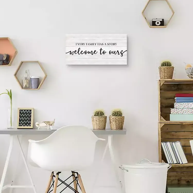 Wall Quotes & Signs-Kirklands Home Family Story Canvas Art Print, 24x12 in.