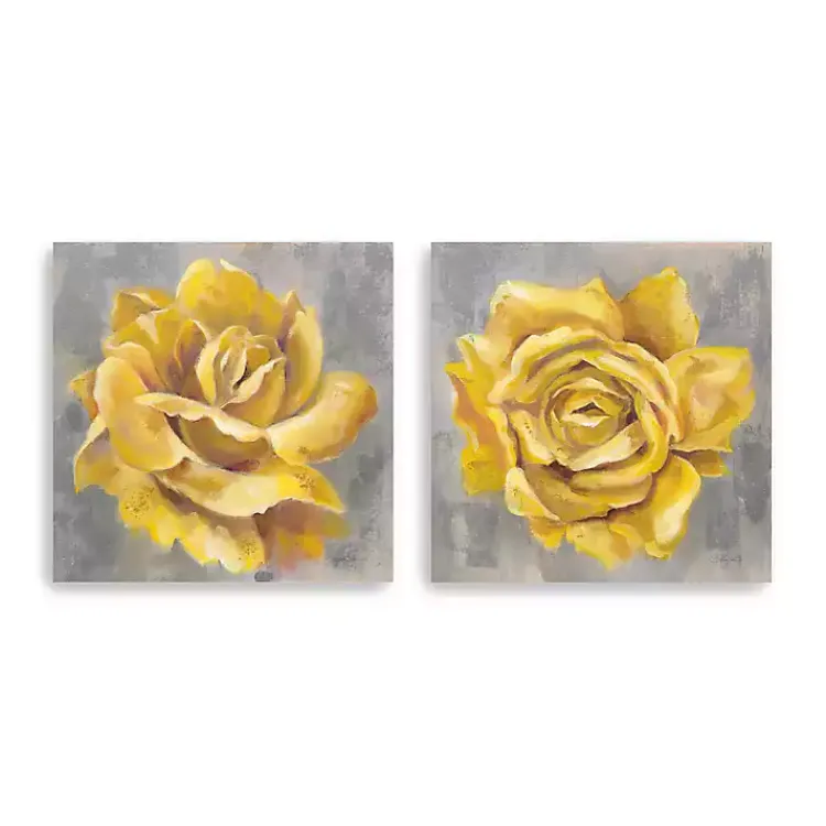 Canvas Art-Kirklands Home Roses Giclee Canvas Art Prints, Set of 2 Yellow