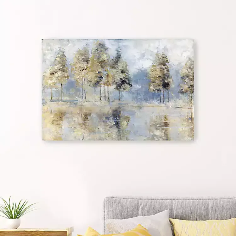 Canvas Art-Kirklands Home Blue Golden Forest Giclee Canvas Art Print