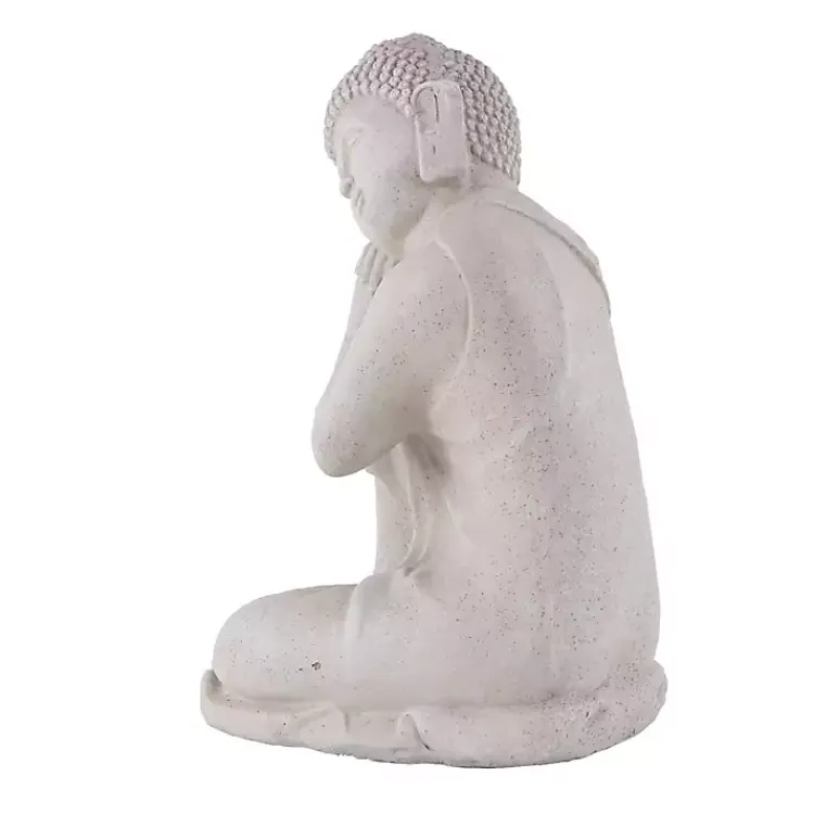Garden Statues-Kirklands Home Resting Buddha Statue Gray