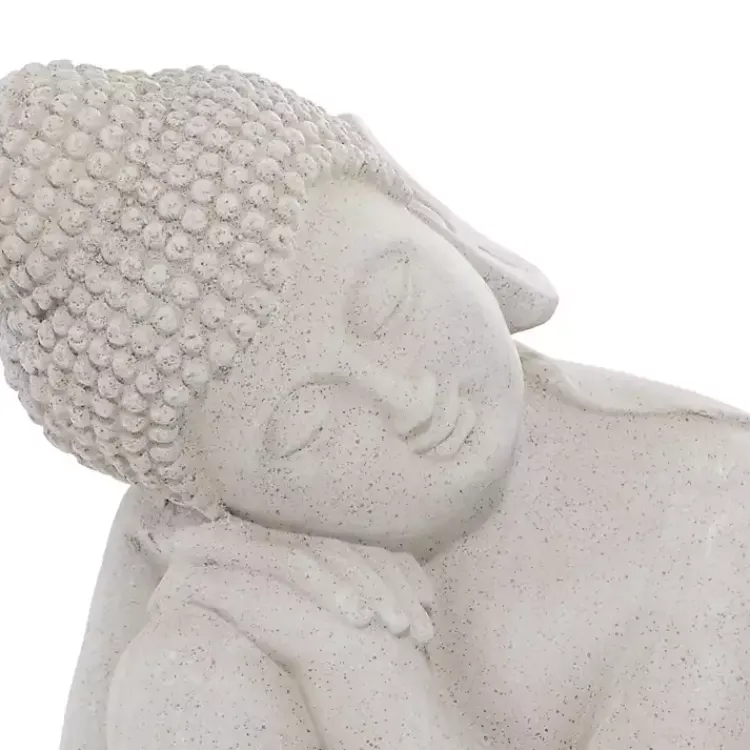 Garden Statues-Kirklands Home Resting Buddha Statue Gray