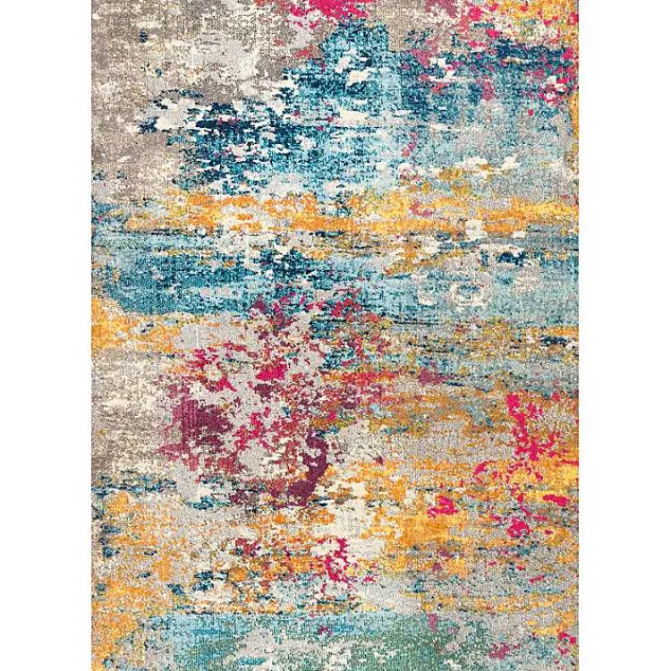 Area Rugs-Kirklands Home color Abstract Pattern Area Rug, 7x10 Multi
