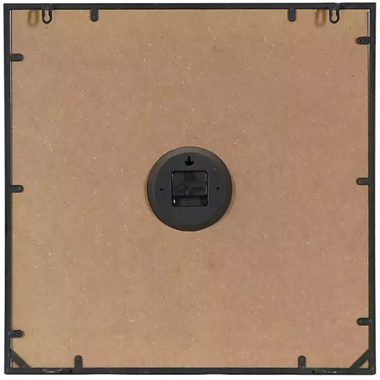 Clocks-Kirklands Home Black Distressed Wood Face Square Clock