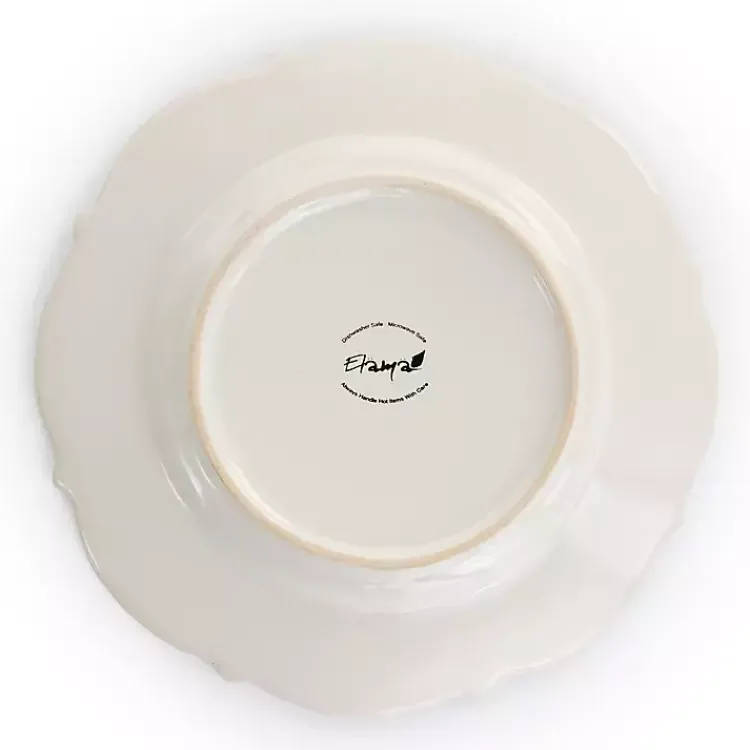 Dinnerware-Kirklands Home Embossed Scalloped 16-pc. Dinnerware Set White