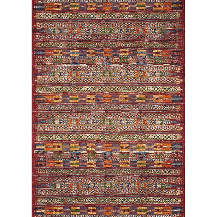 Outdoor Rugs-Kirklands Home Red Multicolor Southwestern Outdoor Area Rug, 7x11
