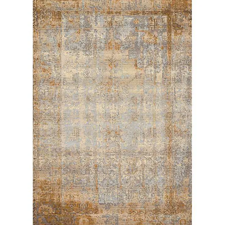 Outdoor Rugs-Kirklands Home Antiqued Ivory Copper Outdoor Area Rug, 5x7