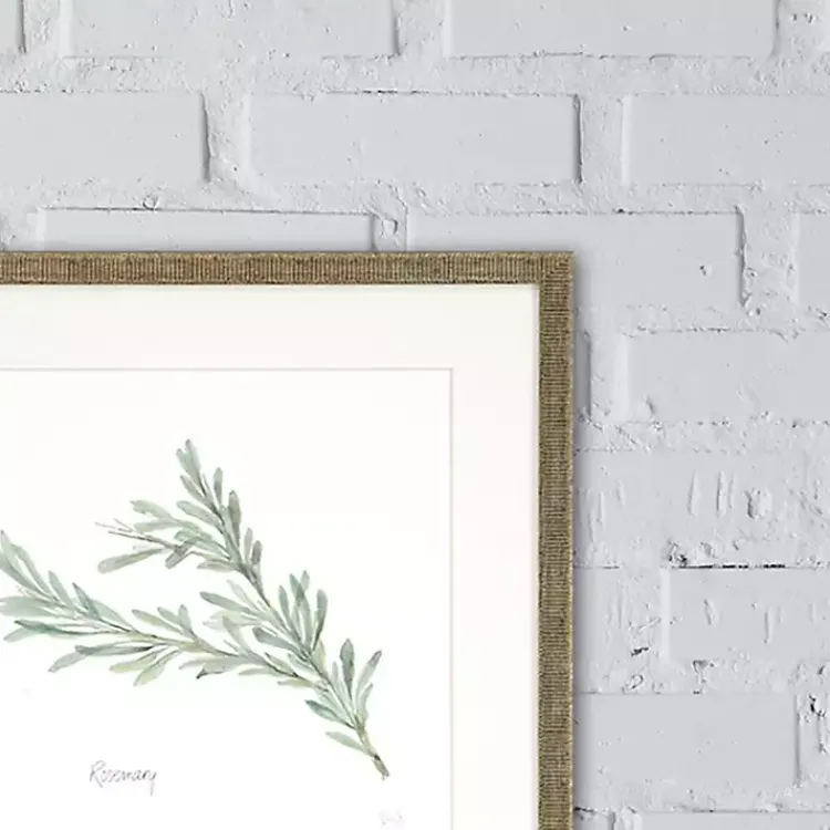 Framed Art-Kirklands Home Herbs 4-pc. Gold Framed Art Print Set Green