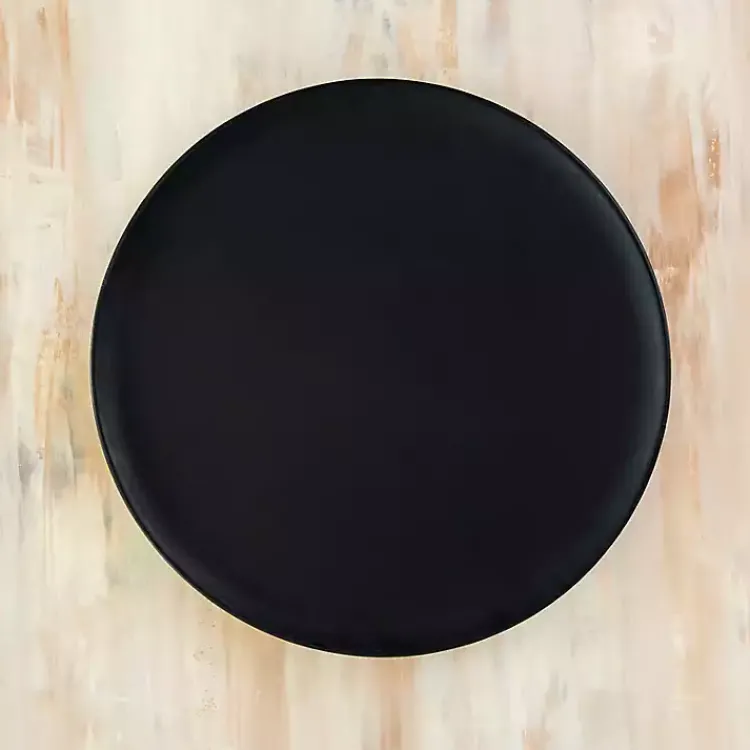 Serving & Entertaining-Kirklands Home Coupe Matte Wooden Charger Black