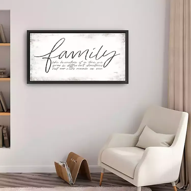 Wall Quotes & Signs-Kirklands Home Family Branches Framed Canvas Art Print, 42x22 in.