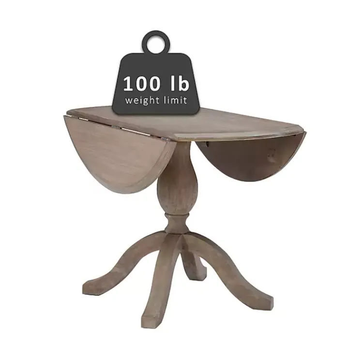 Dining Tables-Kirklands Home Gray Wash Drop Leaf Dining Table