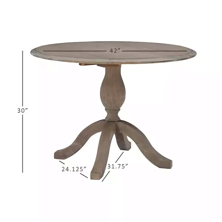 Dining Tables-Kirklands Home Gray Wash Drop Leaf Dining Table