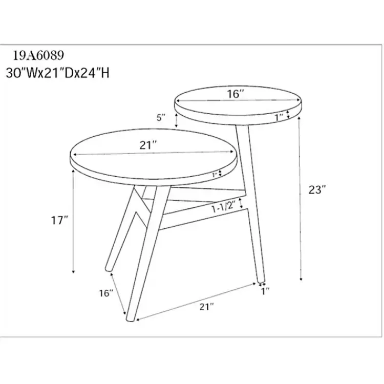 Accent & End Tables-Kirklands Home Industrial Two-Tiered Gunmetal Accent Table Brown