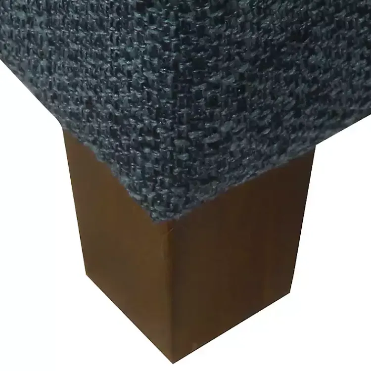 Benches & Ottomans-Kirklands Home Navy Tufted Upholstered Storage Ottoman Blue