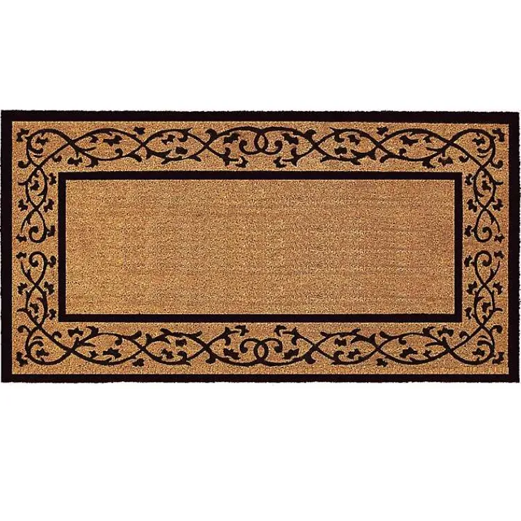 Doormats-Kirklands Home Natural and Black Abby Doormat, 72x36 in.