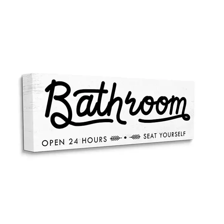 Wall Quotes & Signs-Kirklands Home Seat Yourself Sign Canvas Art Print