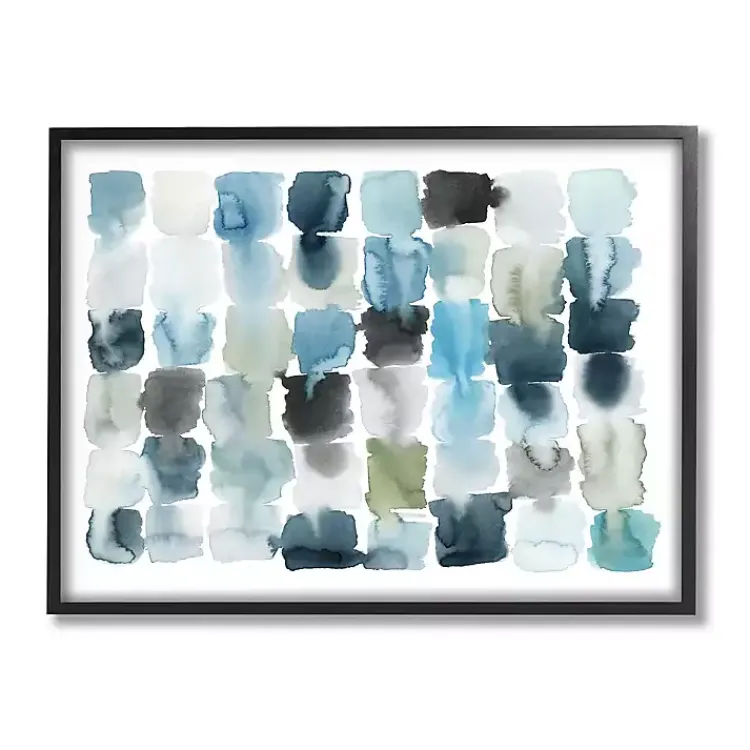 Framed Art-Kirklands Home Ocean Inspired Abstract Tiles Framed Art Print