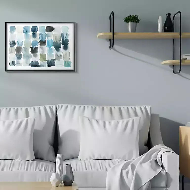 Framed Art-Kirklands Home Ocean Inspired Abstract Tiles Framed Art Print