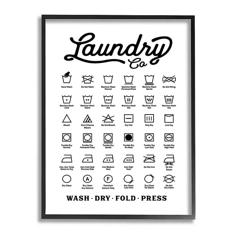 Wall Quotes & Signs-Kirklands Home Vintage Laundry Chart Framed Wall Plaque