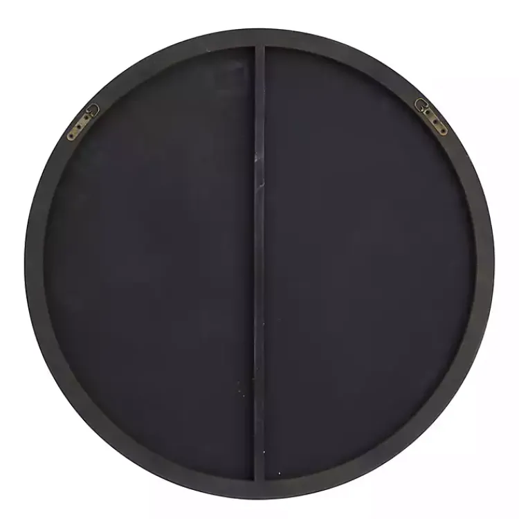 Decorative Mirrors-Kirklands Home Gold Wood Round Frame Mirror