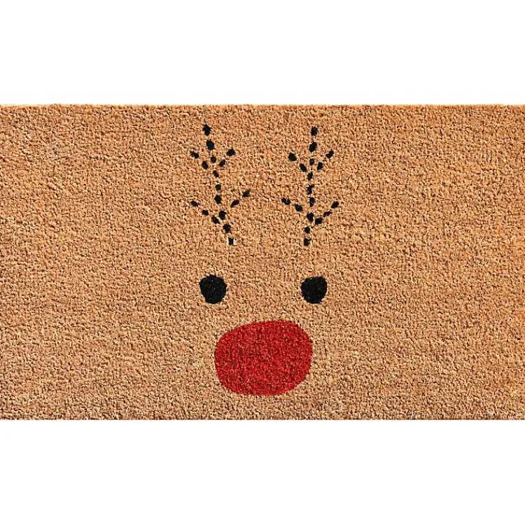 Doormats-Kirklands Home Natural Rudolph Coir and Vinyl Doormat, 29 in. Tan