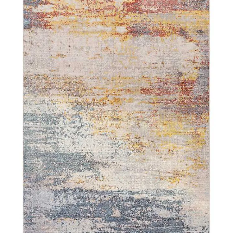Area Rugs-Kirklands Home Modern Abstract Sunset Area Rug, 8x12 Multi