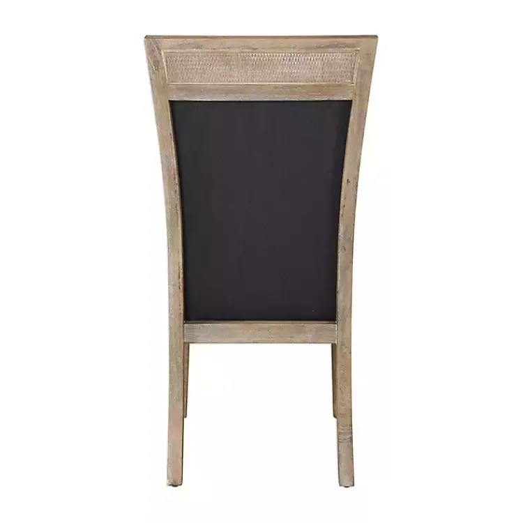 Dining Chairs-Kirklands Home Upholstered Cane Detailing Dining Chair Gray