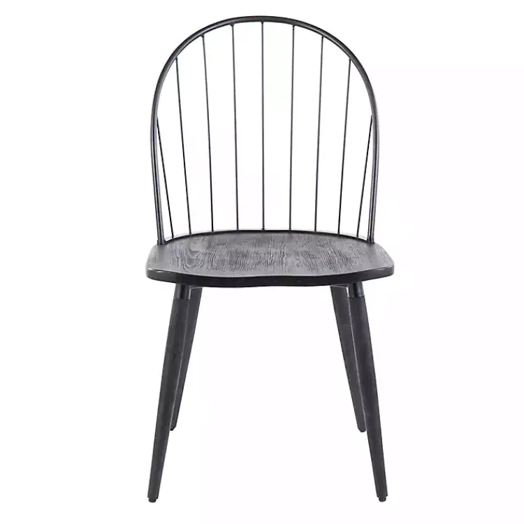 Dining Chairs-Kirklands Home Spindle High Back Dining Chairs, Set of 2 Black