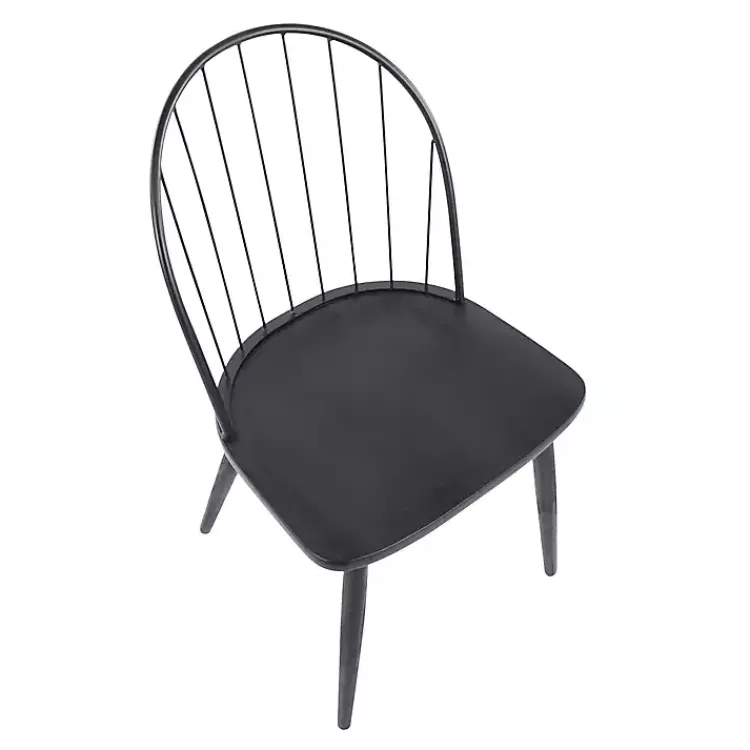 Dining Chairs-Kirklands Home Spindle High Back Dining Chairs, Set of 2 Black