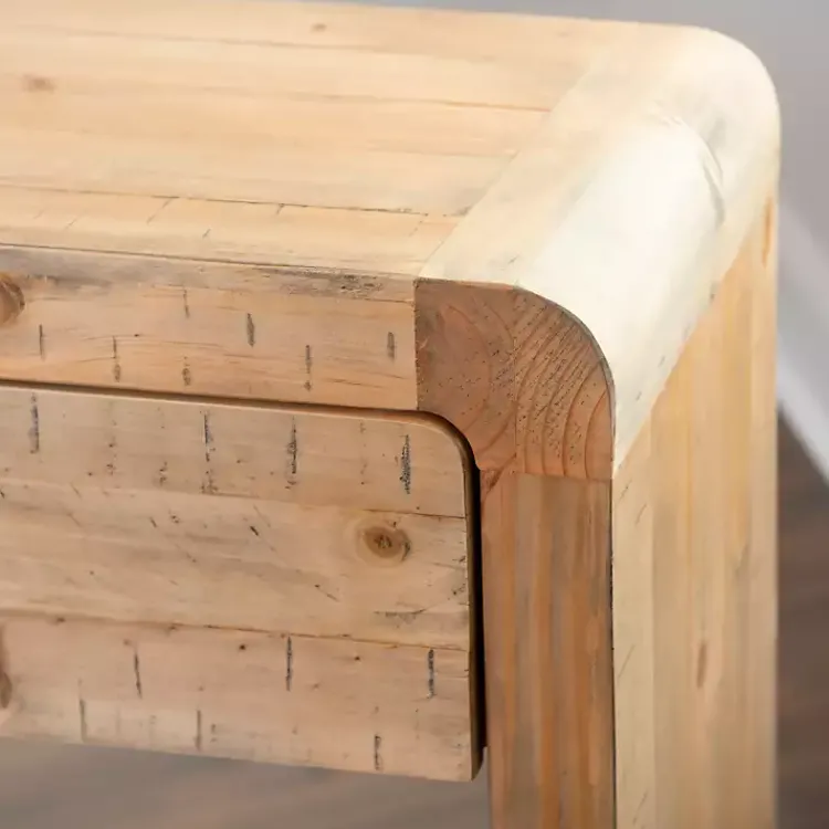 Console Tables-Kirklands Home Natural Curved Edge Console Table Tan