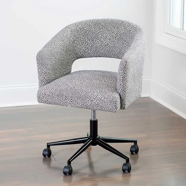 Office Furniture-Kirklands Home Dotty Office Chair Gray