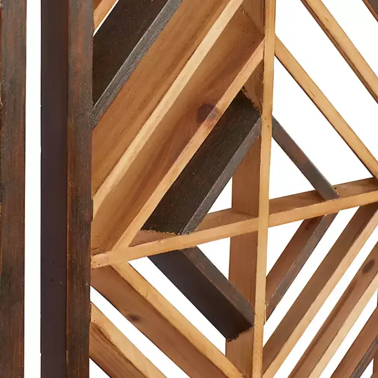 Wall Plaques-Kirklands Home Bronze Wood Geometric Wall Plaques, Set of 3 Tan