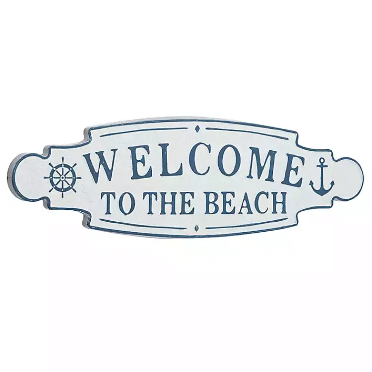 Wall Quotes & Signs-Kirklands Home Welcome To The Beach Metal Wall Plaque