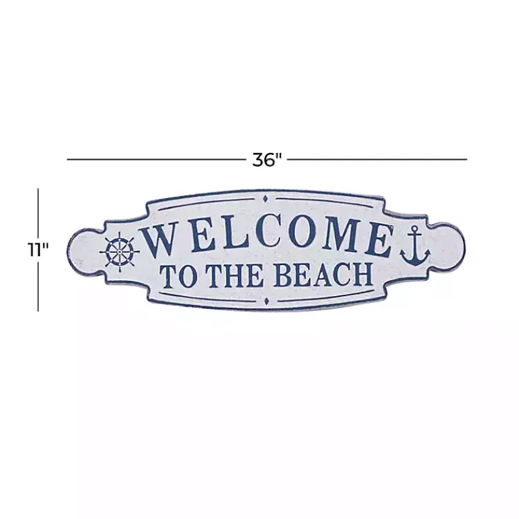 Wall Quotes & Signs-Kirklands Home Welcome To The Beach Metal Wall Plaque