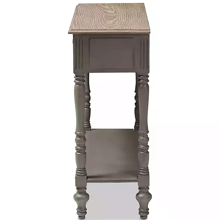 Console Tables-Kirklands Home Mindi Wood Rustic Farmhouse Console Table Gray