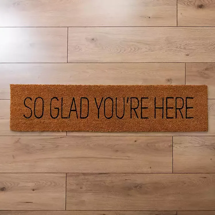 Doormats-Kirklands Home So Glad You're Here Coir Doormat