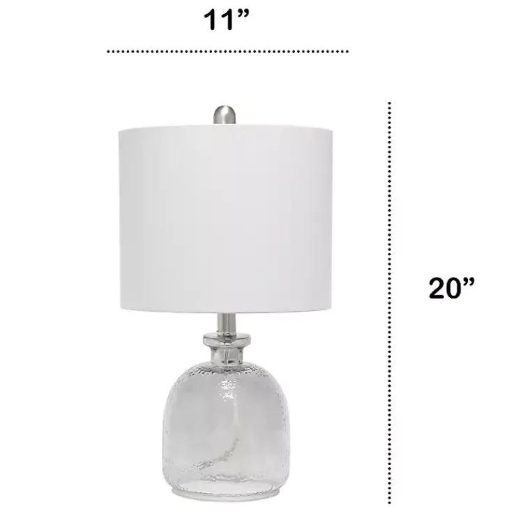 Table Lamps-Kirklands Home Smokey Hammered Glass Shade Table Lamp Gray