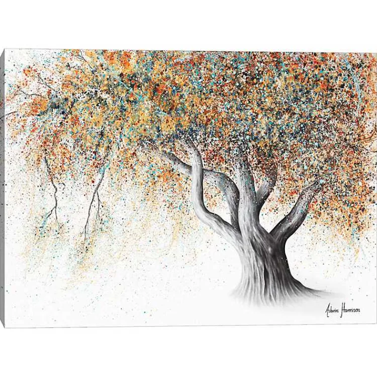 Canvas Art-Kirklands Home Rusty Autumn Tree Canvas Art Print Orange