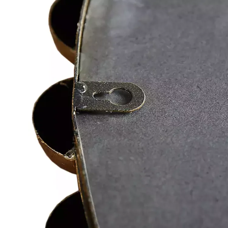 Decorative Mirrors-Kirklands Home Metallic Foiled Beaded Wall Mirror, 27 in. Gold