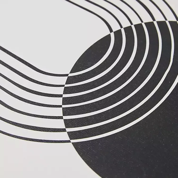 Canvas Art-Kirklands Home Cosmic Curl Geometric 3-pc. Grayscale Wall Art