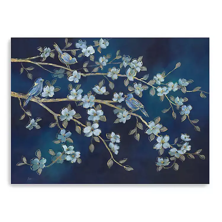 Canvas Art-Kirklands Home bird Conference Giclee Canvas Print, 48x36 in. Blue