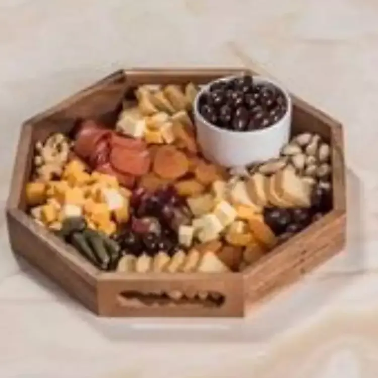 Serving & Entertaining-Kirklands Home Acacia Wood Octagon Serving Tray, 17 in. Brown