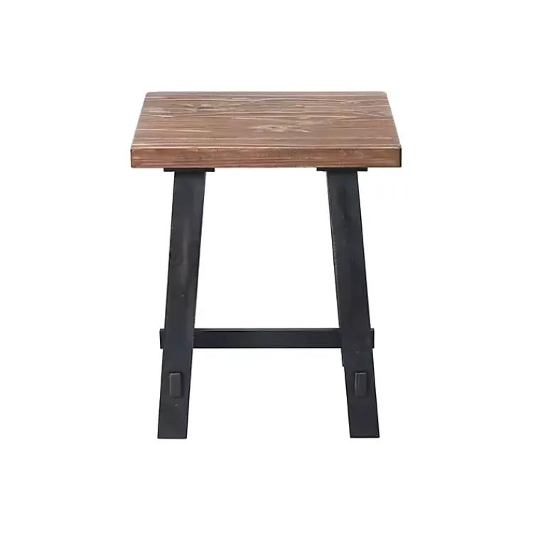 Accent & End Tables-Kirklands Home Natural Wood Sawhorse Accent Table