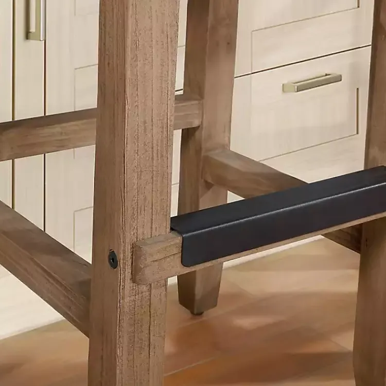 Bar Stools & Counter Height Stools-Kirklands Home Twisted Seagrass and Wood Counter Stools, Set of 2 Tan