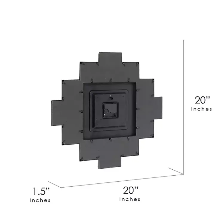Clocks-Kirklands Home Black 12 Photo Frame Collage Clock