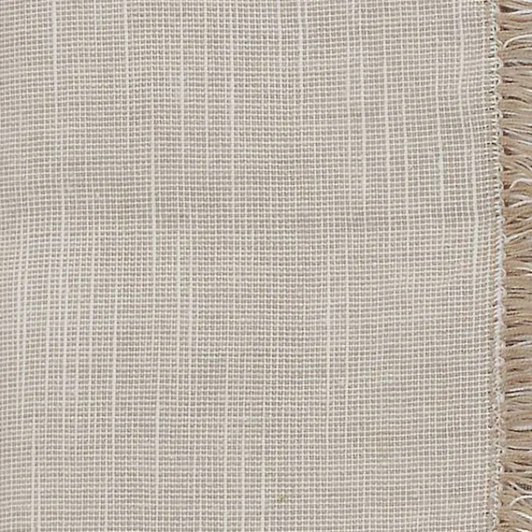 Table Linens-Kirklands Home Tan and White Two-Tone Fringe Napkins, Set of 4