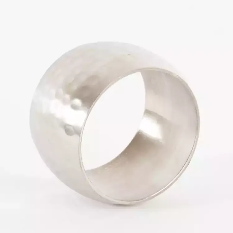 Kitchen Accessories-Kirklands Home Hammered Brass Napkin Rings, Set of 4