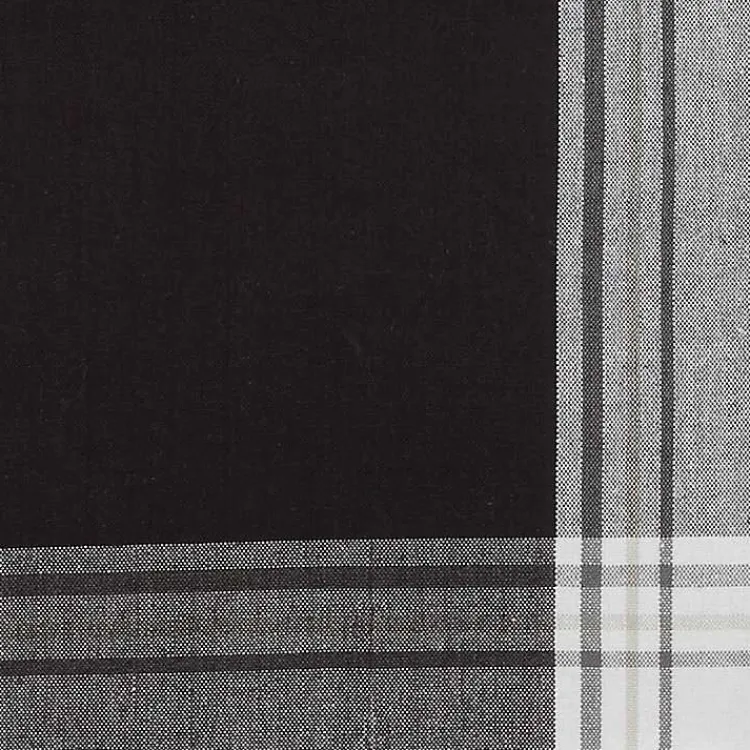 Table Linens-Kirklands Home Black Long Stripe Bordered Table Runner, 72 in.