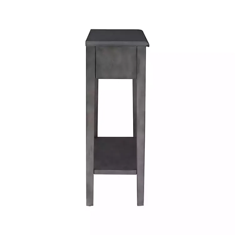 Console Tables-Kirklands Home Wooden Console Table with Double Drawers Gray