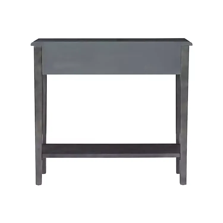 Console Tables-Kirklands Home Wooden Console Table with Double Drawers Gray
