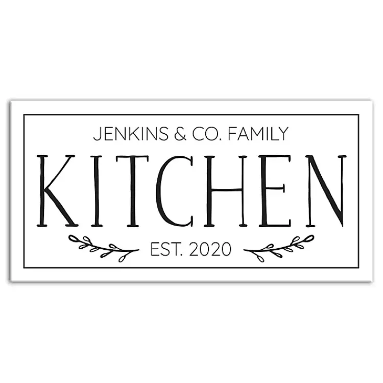 Wall Quotes & Signs-Kirklands Home Personalized Family Kitchen Co. Canvas Wall Plaque